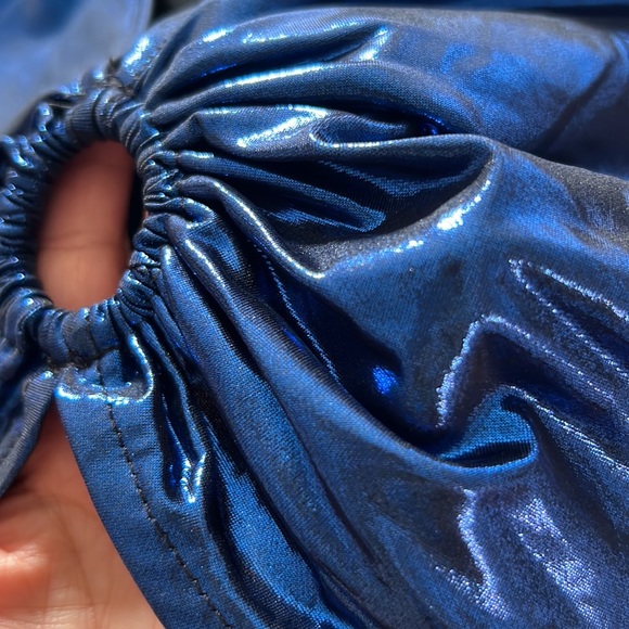 Zara Blue Metallic Body Suit - Picture 5 of 11